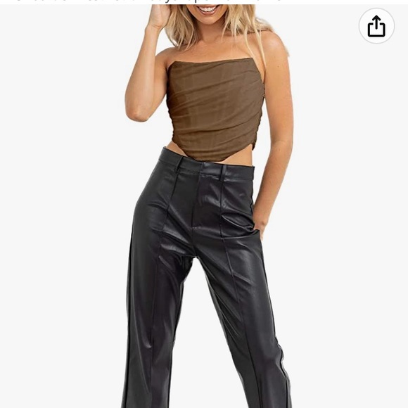 NWT fashion, brown ,sleeveless, strapless, roached mesh, corset. Size XL. - Picture 2 of 12